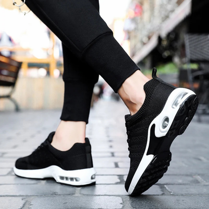 Sportieve Heren Sneakers Met Ademend Mesh En Dempende Zool