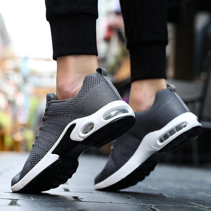 Sportieve Heren Sneakers Met Ademend Mesh En Dempende Zool