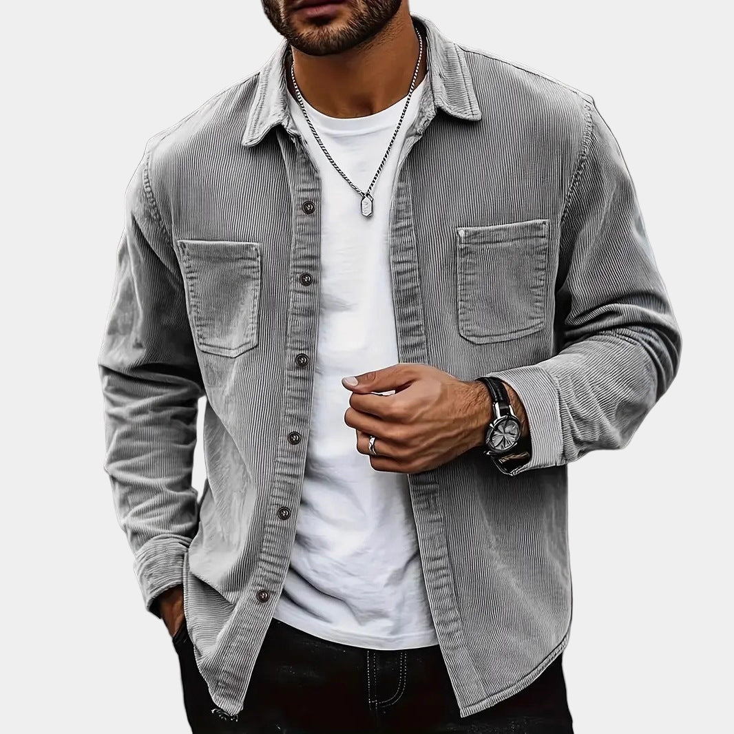 Heren Overshirt met Lange Mouwen en Borstzakken