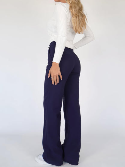Mila – High Waist Pantalon met Wijde Pijpen voor Dames
