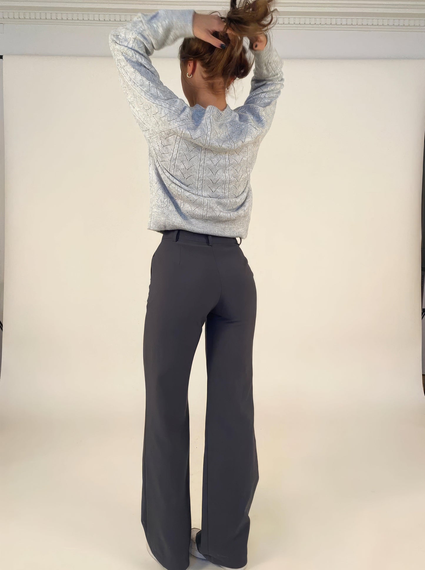 Carina - High Waist Pantalon met Uitlopende Pijpen voor Dames