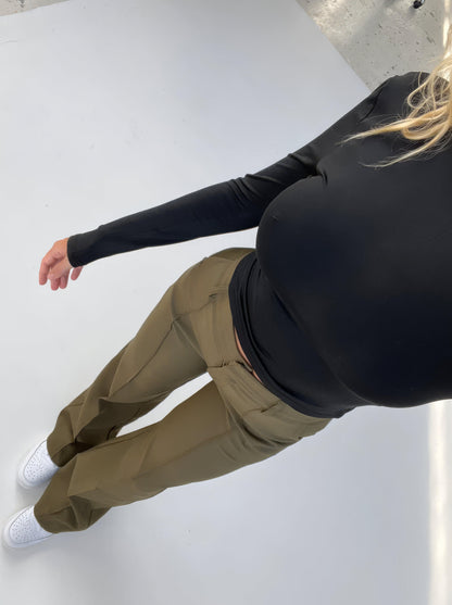 Carina - High Waist Pantalon met Uitlopende Pijpen voor Dames
