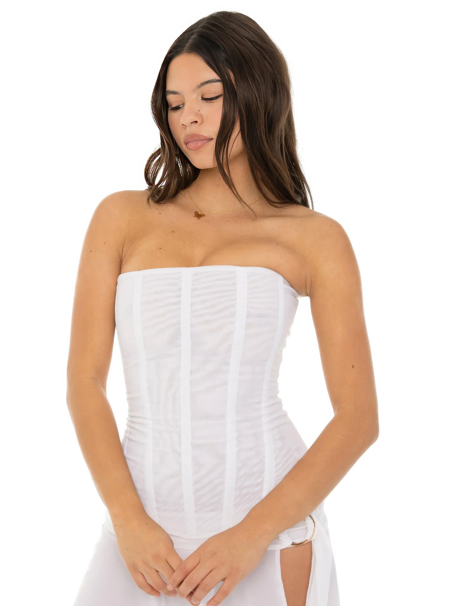 Clara - Strapless Transparante Bustier Top voor Dames