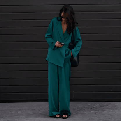 Fenna - Set met blazer en High waist pantalon voor dames