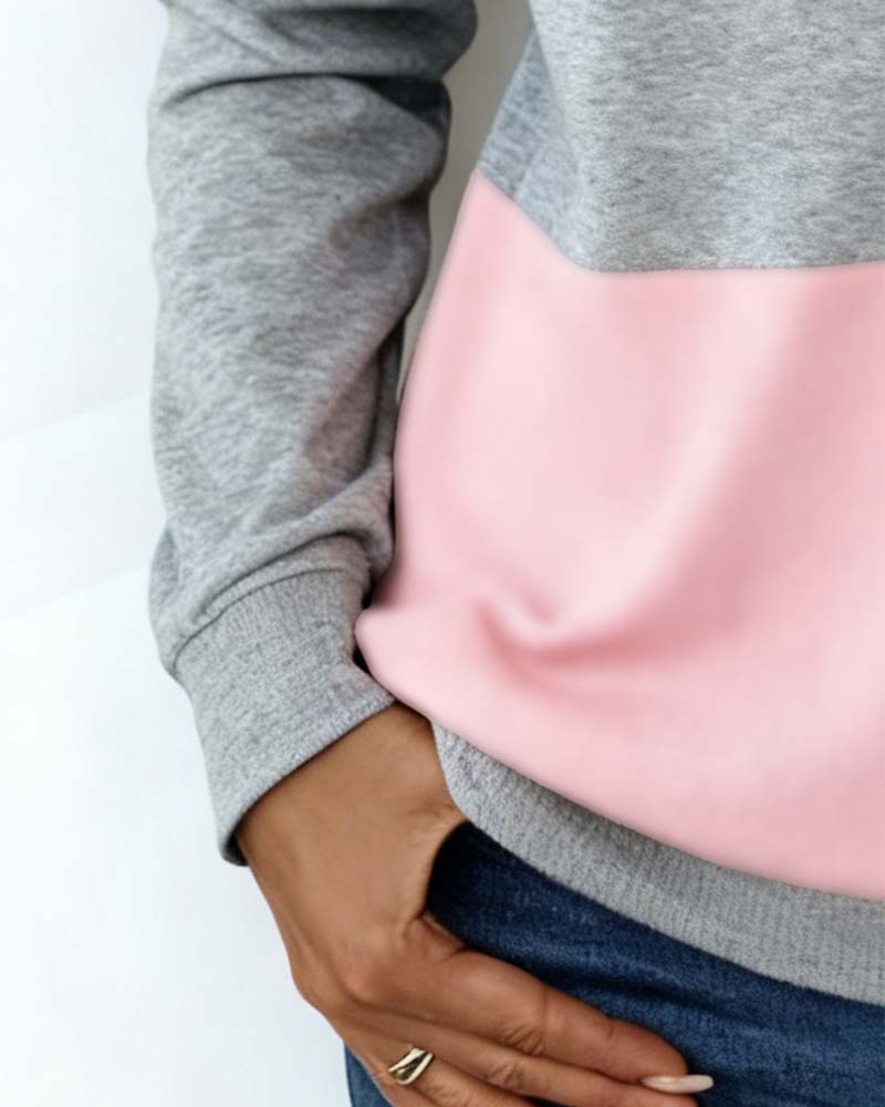 Casual Dames Sweater Met Halve Rits En Comfortabele Pasvorm