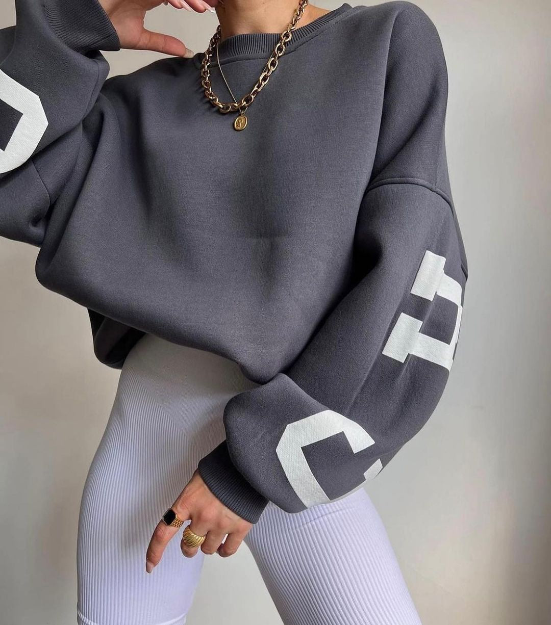 Mélisande - Oversized Cropped Sweatshirt voor dames
