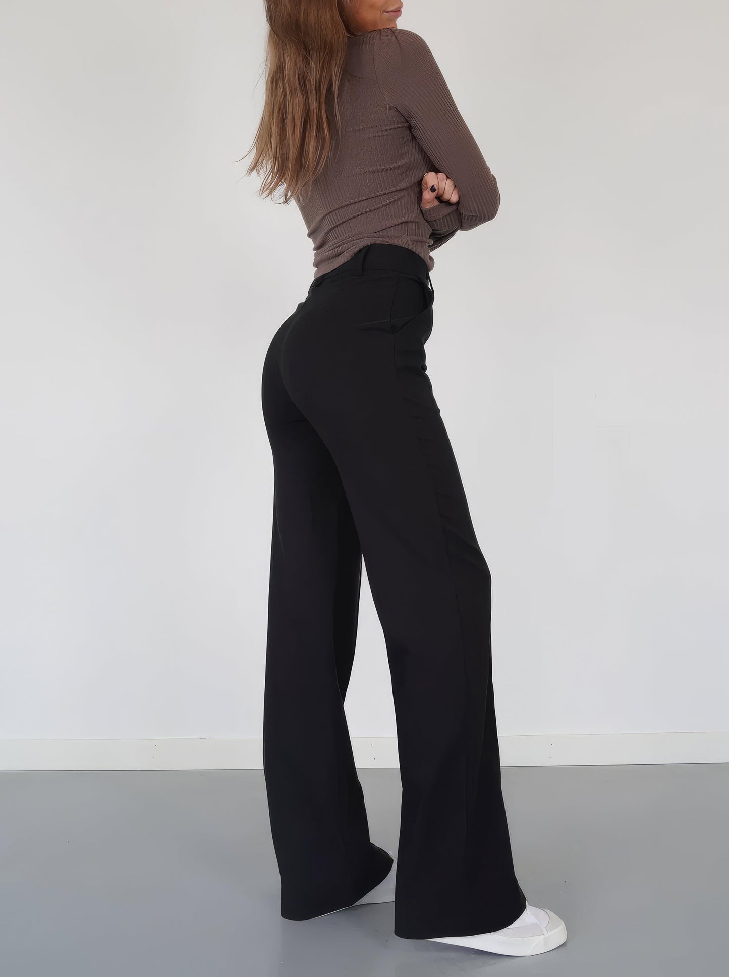 Carina - High Waist Pantalon met Uitlopende Pijpen voor Dames