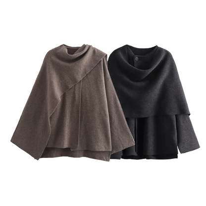 Oversized Dames Cape Jas Chique Winter