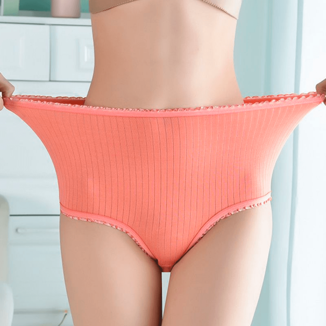 Maya - Licht Corrigerende High Waist Onderbroek met Geribde Stof voor Dames