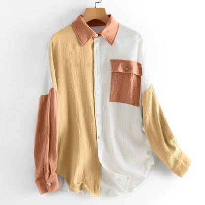 Brooklyn - Colorblock Button-Up overhemd voor dames
