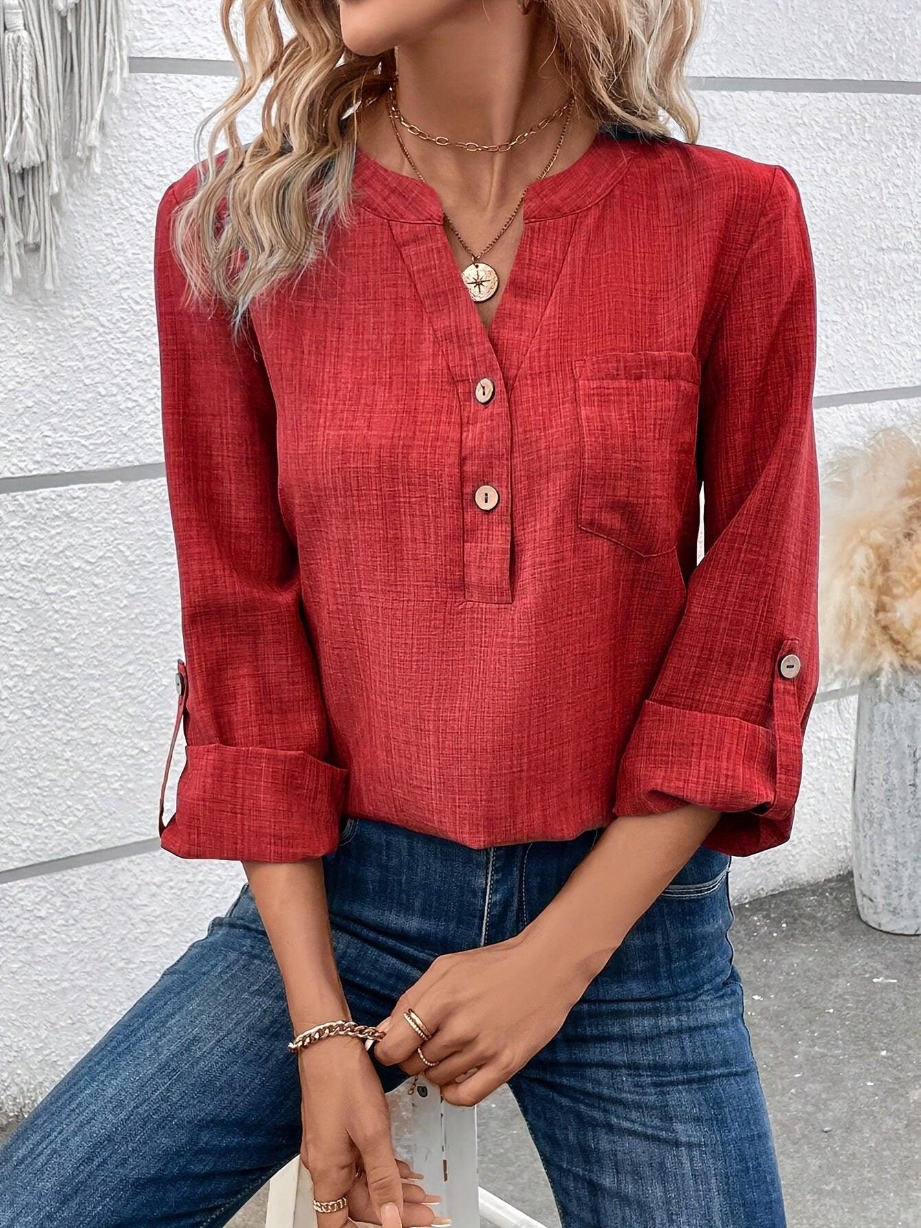 Sandra - Elegante Blouse met Knopen voor Vrouwen