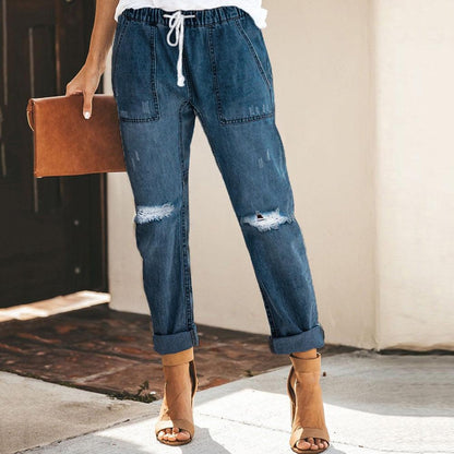 Zoë – Relaxed Fit Jeans met Elastische Taille voor Dames