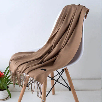 Elegante Winterse Zachte Sjaal met Extra Lange Franjes
