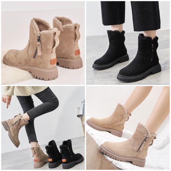 Robuuste Dames Plateau Winterlaarzen met Anti-Slipzool