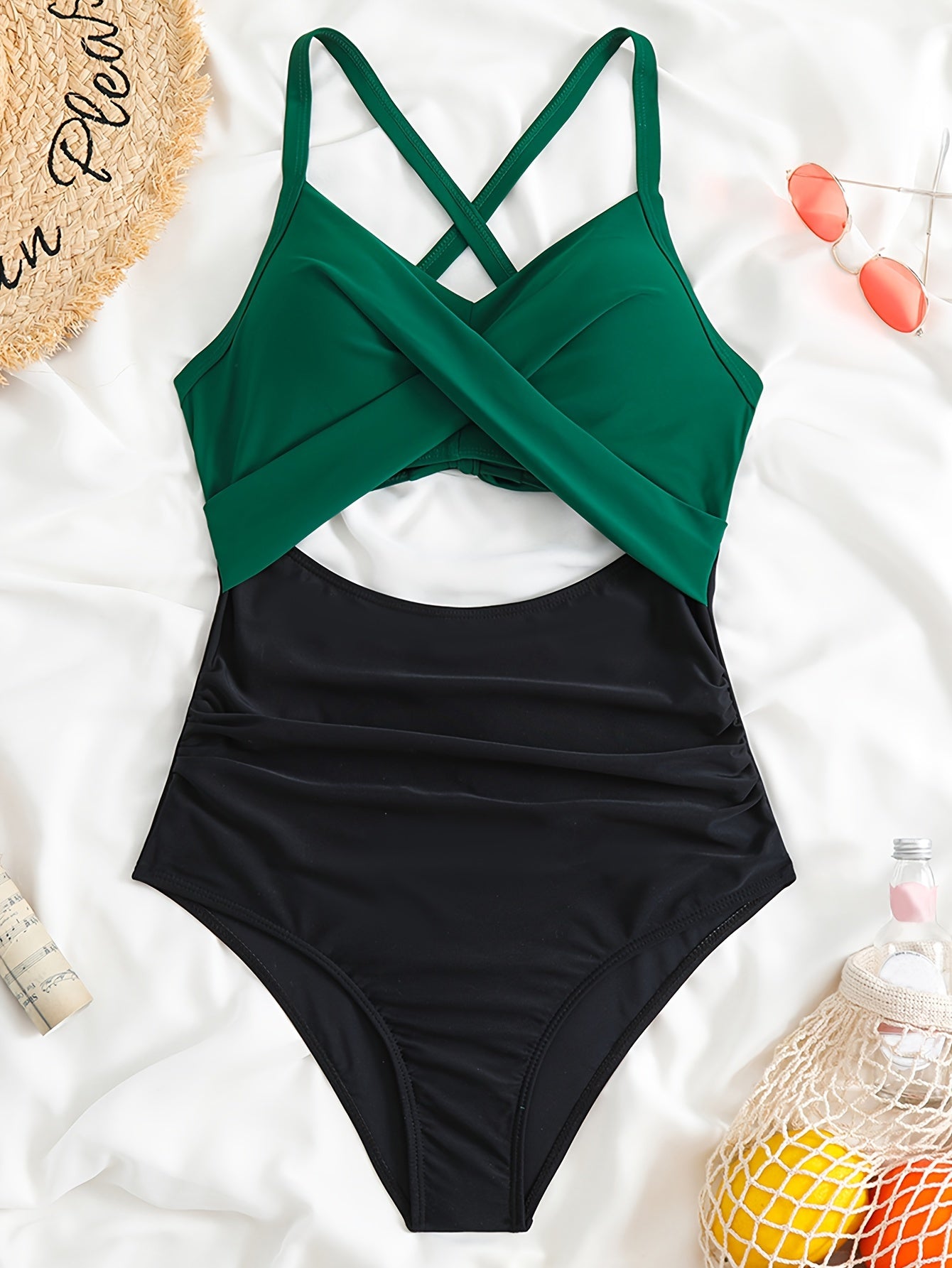 Zina - High Waist badpak met kruisdetail voor dames