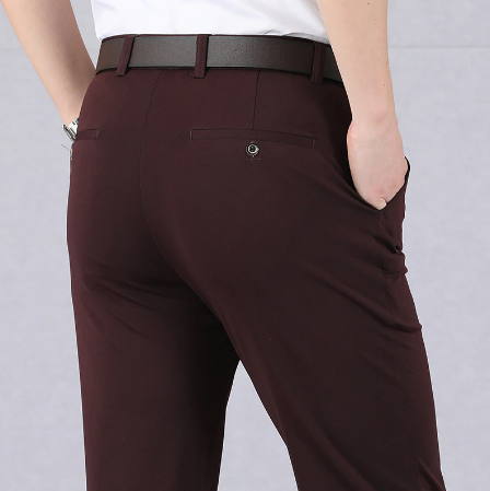 Heren Stretch Broek met Slim Fit en Comfortabele Pasvorm