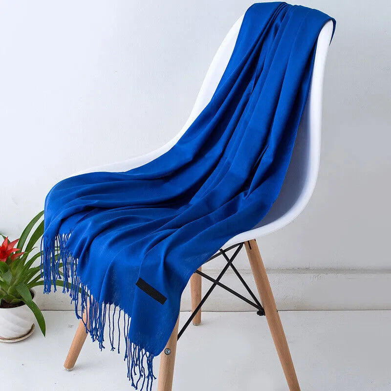 Elegante Winterse Zachte Sjaal met Extra Lange Franjes