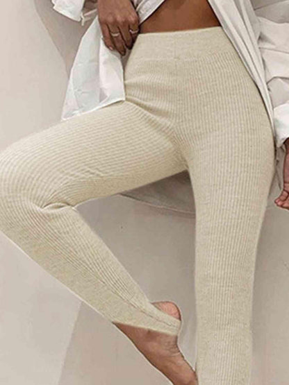 Clara - Comfortabele Rib Legging met Band onder de Voet voor Dames