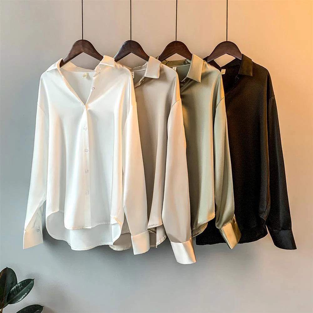 Elegante Lange Mouw Blouse Voor Vrouwen Met Knoopsluiting