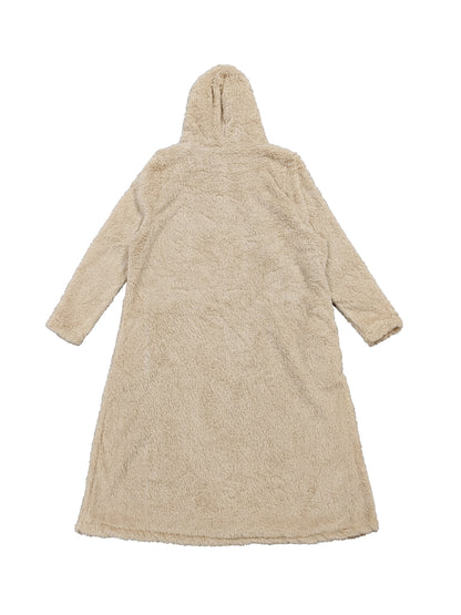 Knusse Warme Teddy Maxi Sweaterjurk Met Zakken Voor Dames