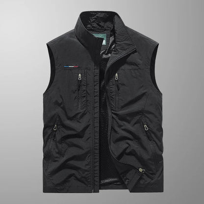 Heren Bodywarmer Met Rits En Opstaande Kraag Outdoor Vest