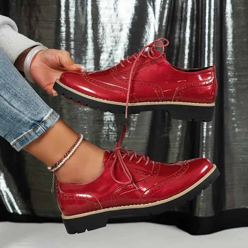 Thais - Lakschoenen in Oxford-stijl met Chunky Zool