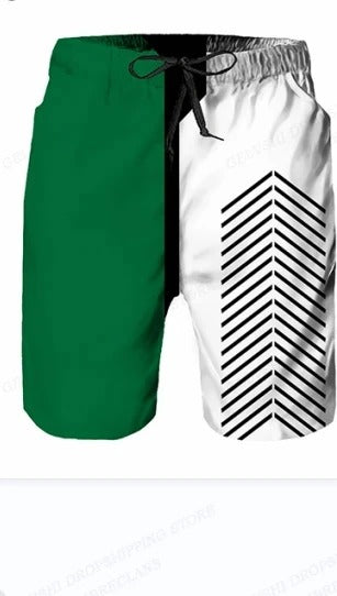 Heren Zomer Zwembroek Met Trekkoord En Grafisch Design