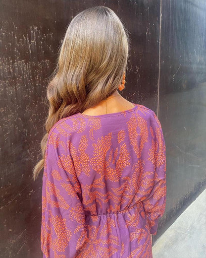 Carla - V-hals jurk met bloemenprint voor dames
