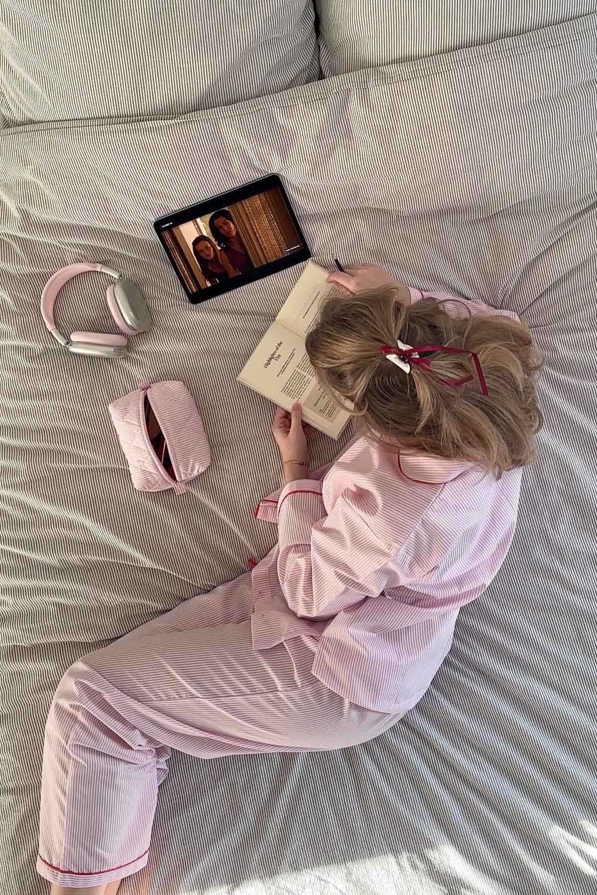 Zachte Pyjama Set Voor Vrouwen Lange Mouw Met Hartjes Knopen