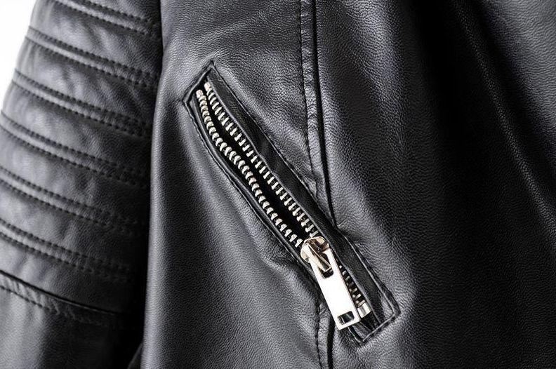 Zwart Leren Dames Jack Met Asymmetrische Rits