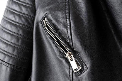 Zwart Leren Dames Jack Met Asymmetrische Rits