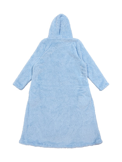 Knusse Warme Teddy Maxi Sweaterjurk Met Zakken Voor Dames