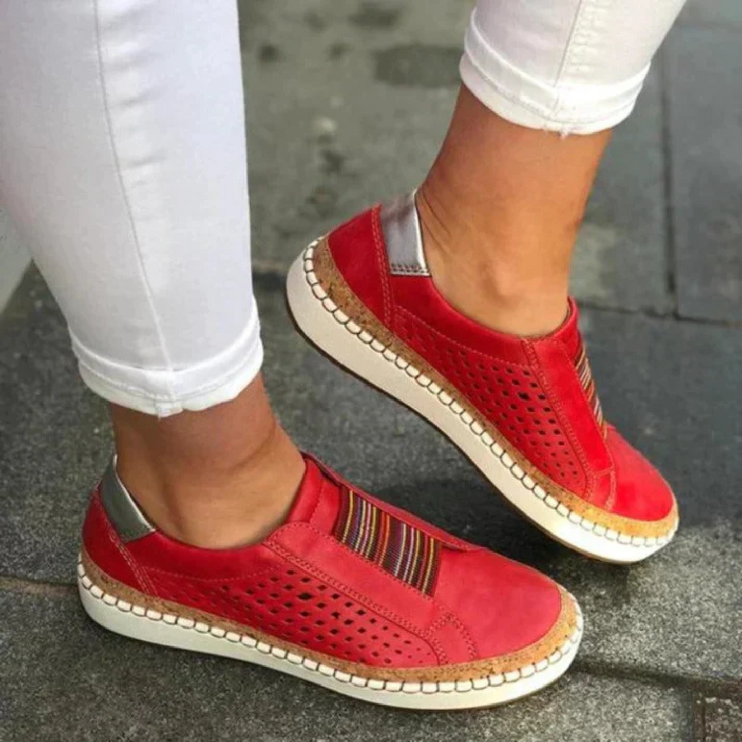 Margaret - Orthopedische Loafers met Geperforeerd Bovenwerk