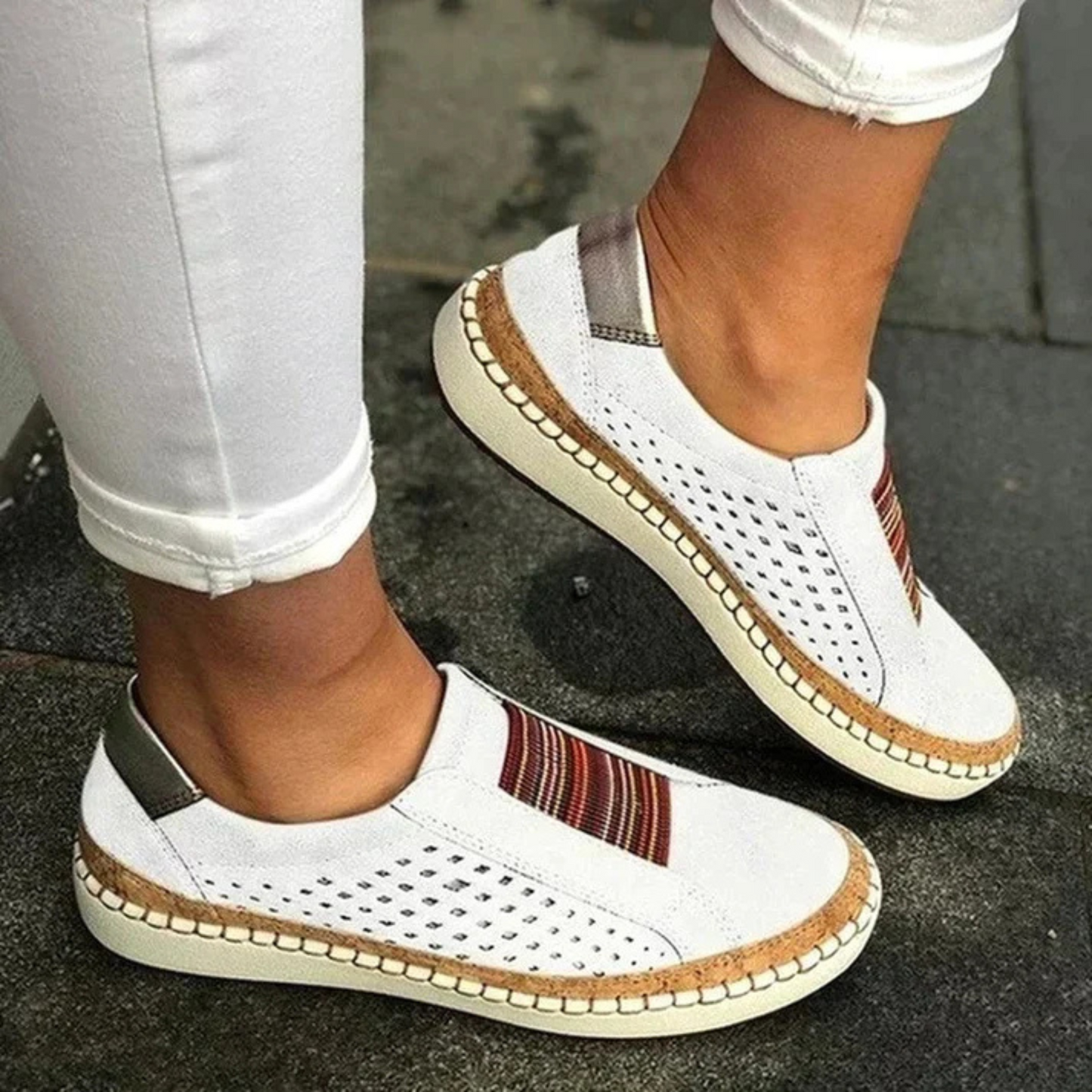 Margaret - Orthopedische Loafers met Geperforeerd Bovenwerk