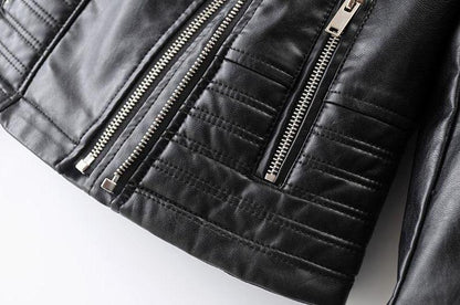 Zwart Leren Dames Jack Met Asymmetrische Rits