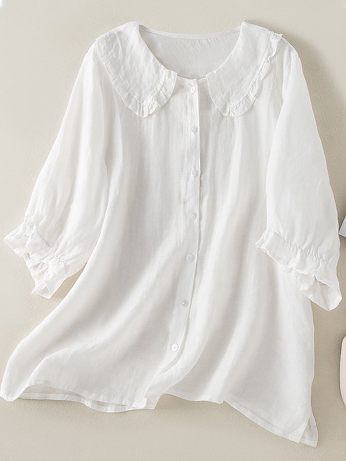 Luchtige Dames Tuniek met Ruches Zomer