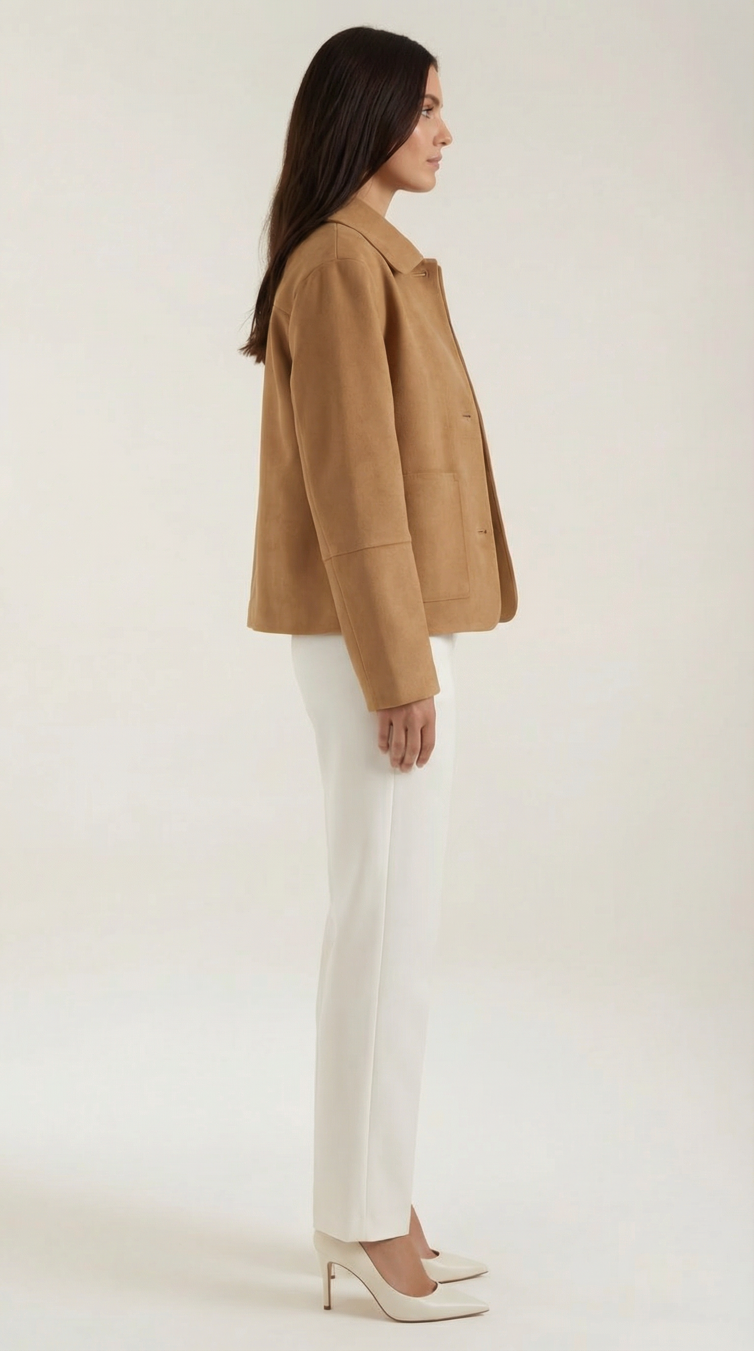 Korte Jacke Met Knopsluiting Voor Casual Dagen