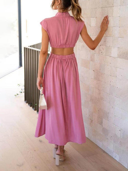 Aneta - Midi-jurk met uitgesneden taille voor dames