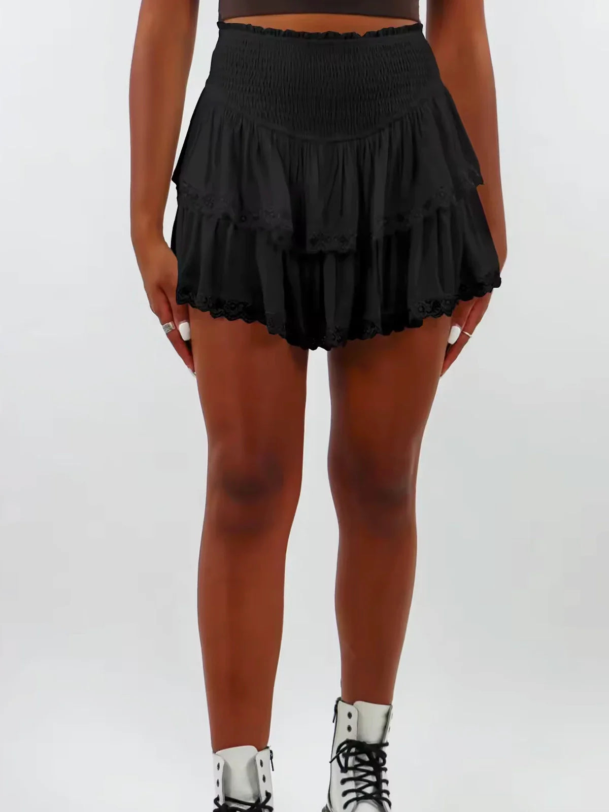 Casual Oversized Gebreide Dames Set met Mini Rok en Sweater