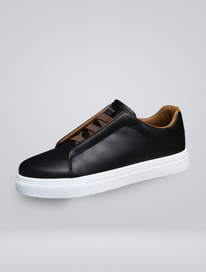 Heren Sneakers Met Instapdesign En Leerlook