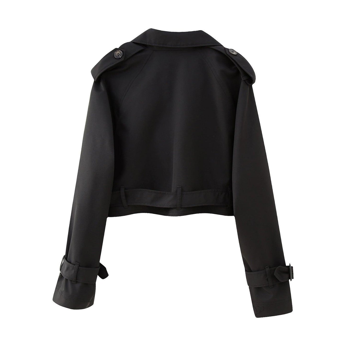 Emory – Cropped Trenchcoat met Tailleband voor Dames