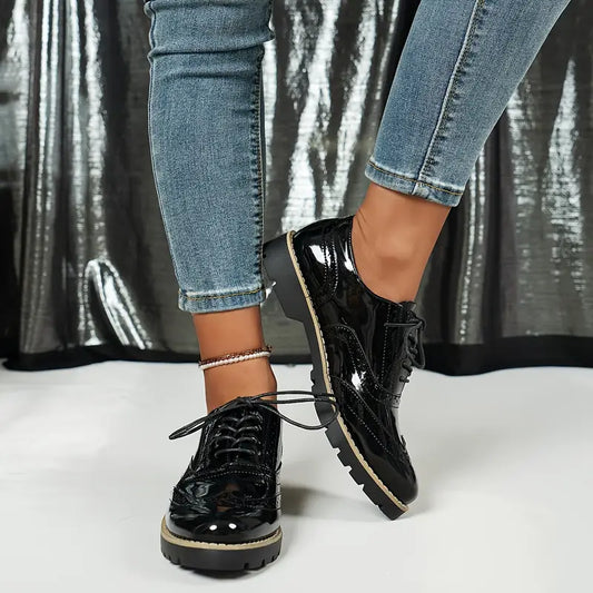 Thais - Lakschoenen in Oxford-stijl met Chunky Zool