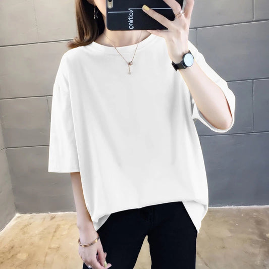 Zacht Oversized Dames T Shirt Korte Mouw