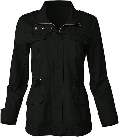 Vrouwen lente casual lange utility tussenjas