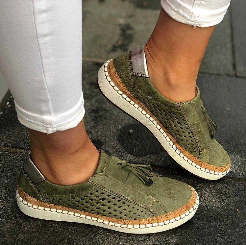 Basia - Sneakers met kwastje en instapdesign