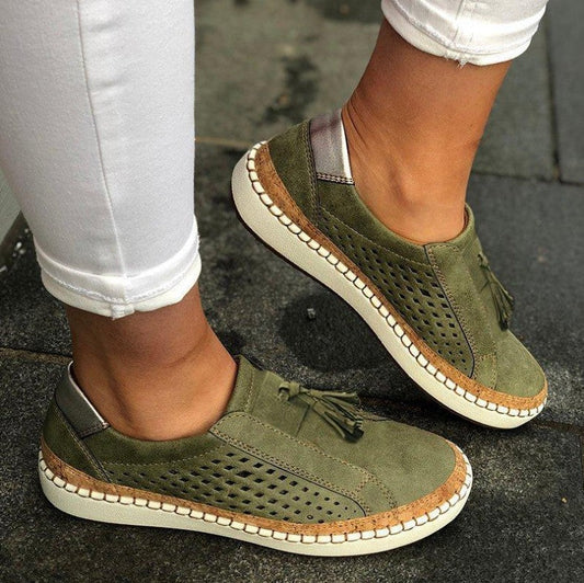 Basia - Sneakers met kwastje en instapdesign