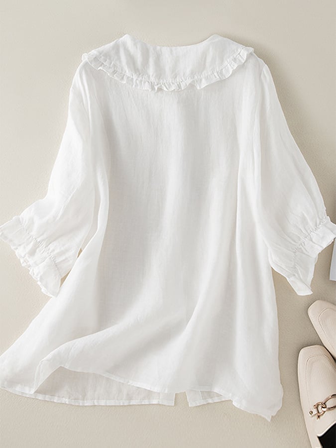 Luchtige Dames Tuniek met Ruches Zomer
