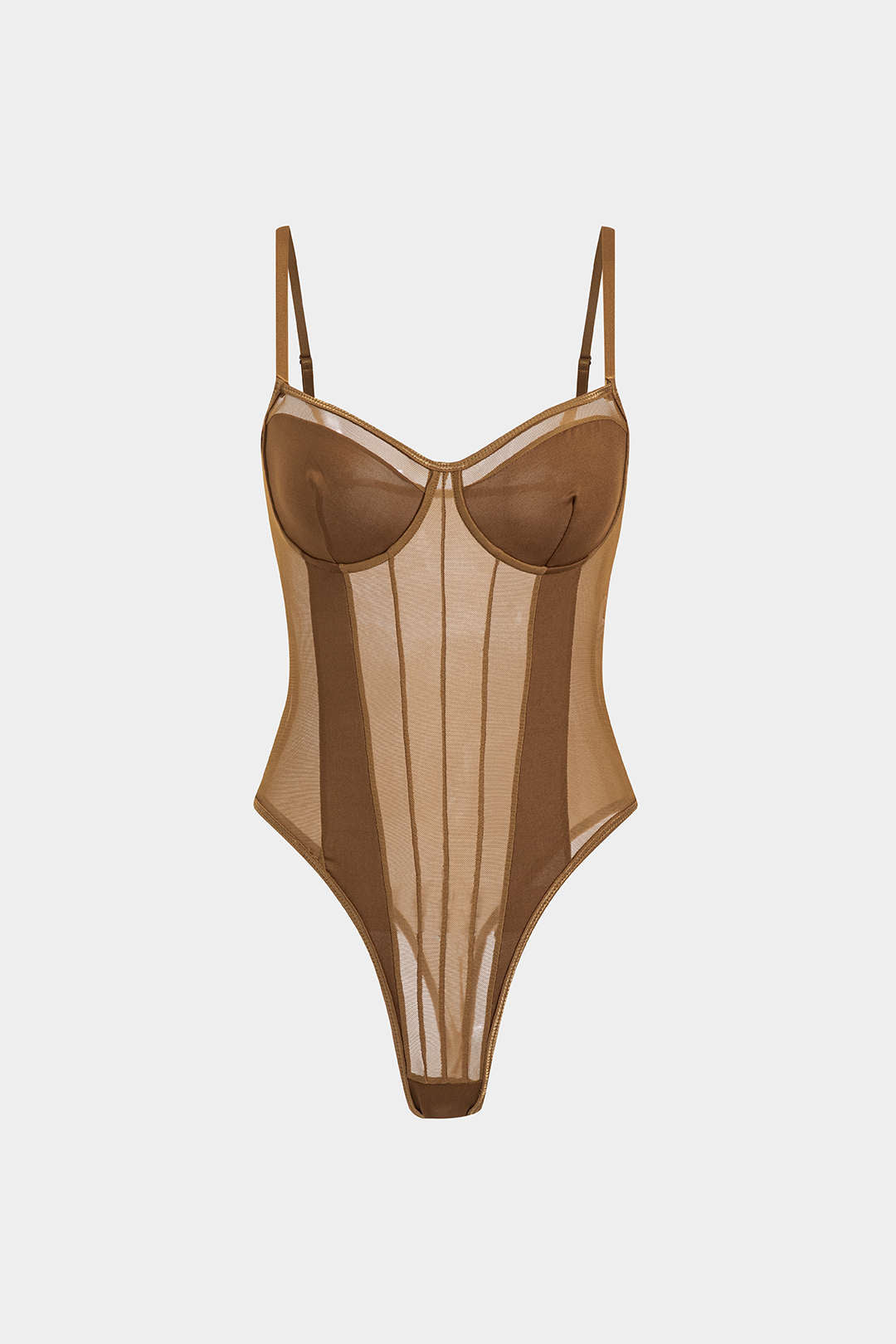 Bodysuit Met Mesh Achterkant En Patchwork Voor Vrouwen