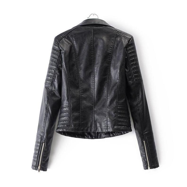 Zwart Leren Dames Jack Met Asymmetrische Rits