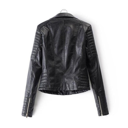 Zwart Leren Dames Jack Met Asymmetrische Rits